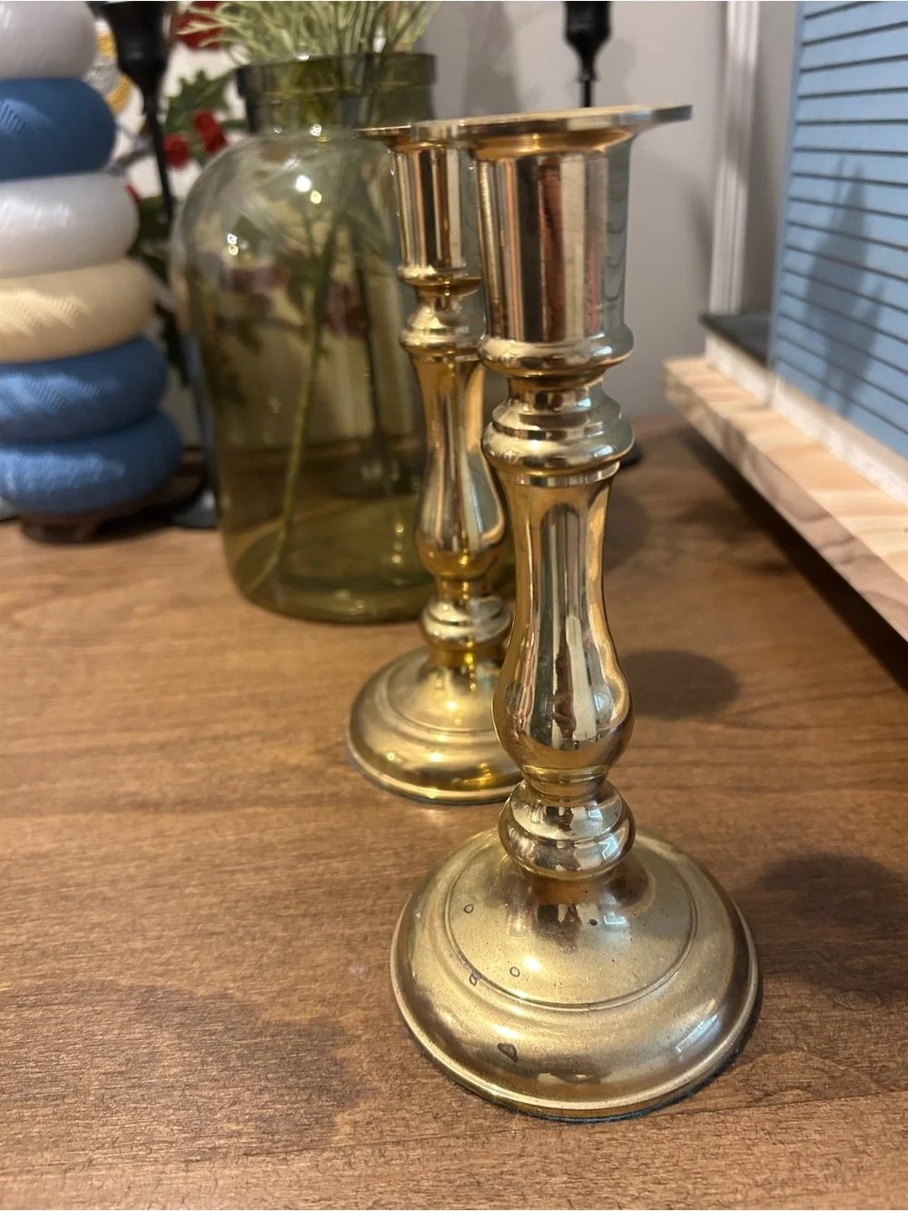 Gallery Originals Solid Brass Candlestick Holder Pair 7” Vintage